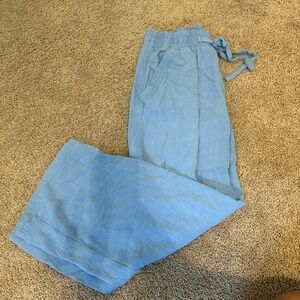 sienna sky, blue, medium size flowy pants
